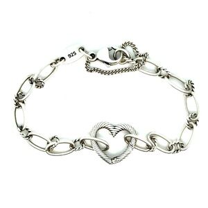 James Avery Changeable Heart Charm Bracelet